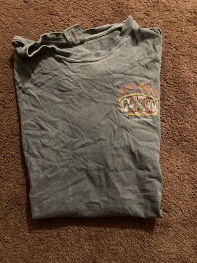 Ron Jon Short Sleeve Tee in Faded Blue with Multicolor Logo